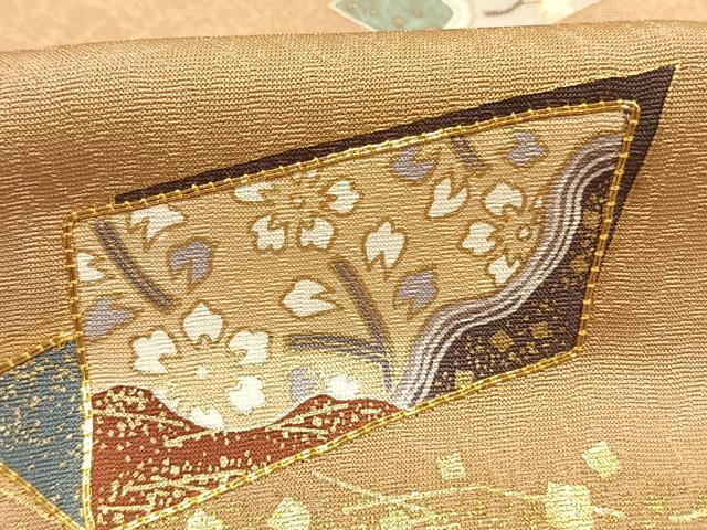 平和屋着物●訪問着 作家物 駒刺繍 花冊子文 暈し染め 金銀彩 やまと誂製 正絹 逸品 AABM8664fy