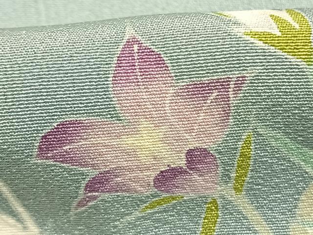 平和屋着物●訪問着 友禅 作家物 草花文 三越扱い 正絹 逸品 AABM8668fy