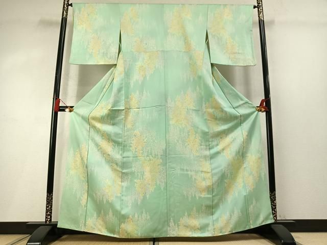 平和屋着物●上質な小紋 作家物 樹林文 正絹 逸品 AABM8673fy