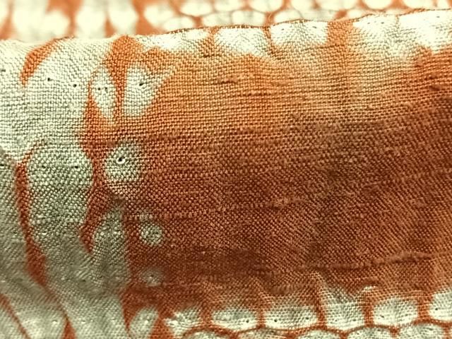 平和屋着物●上質な紬 杢目絞り 縞 正絹 逸品 AABM8681fy