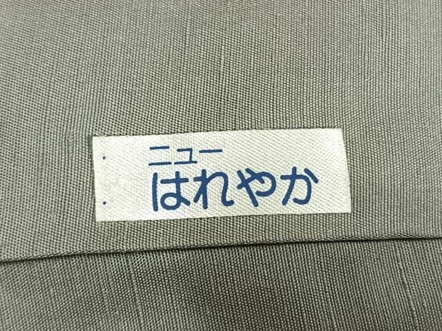 平和屋着物●上質な紬 杢目絞り 縞 正絹 逸品 AABM8681fy