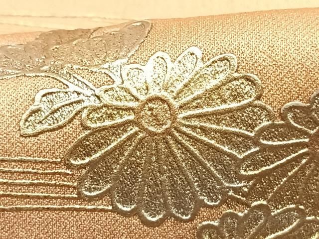 平和屋着物●金彩友禅 卓越技能者・名工・和田光正 訪問着 松竹梅 風景花文 暈し染め 金銀彩 ロング丈 正絹 逸品 AABM8684fy