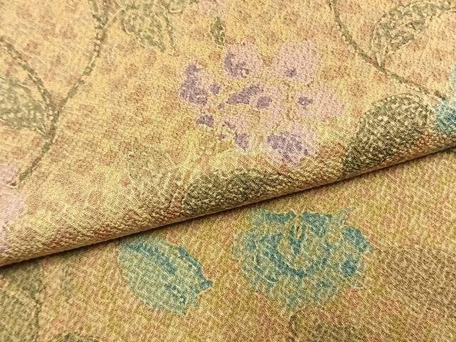 平和屋着物●訪問着 草花文 暈し染め 正絹 逸品 AABM8721fy