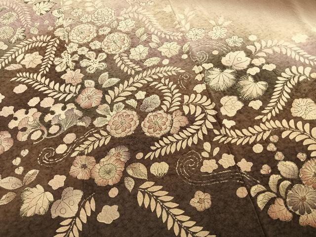 平和屋着物●訪問着 絞り 辻が花 暈し染め 正絹 逸品 AABM8726fy