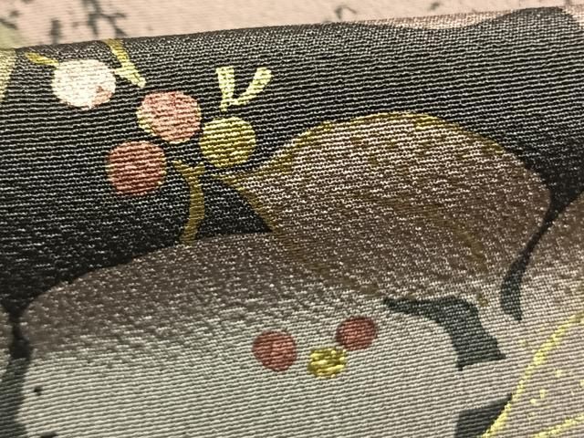 平和屋着物●訪問着 作家物 南天文 シルエット 暈し染め 金彩 正絹 逸品 AABM8740fy