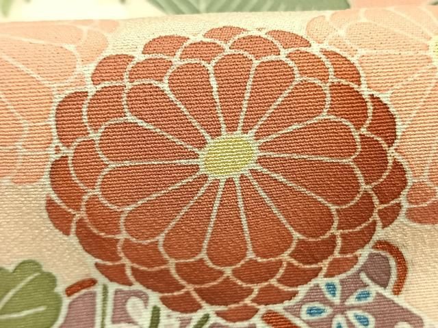 平和屋着物●訪問着 友禅 御所車花文 正絹 逸品 AABM8745fy