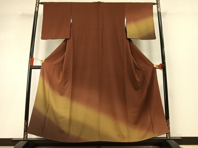 平和屋着物●訪問着 霞文 暈し染め 正絹 逸品 AABM8757fy