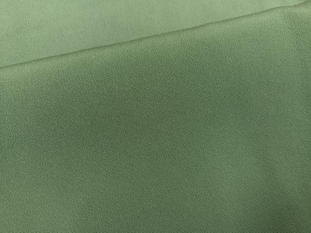 平和屋着物●上質な色無地 山葵色 正絹 逸品 AABM8773ph