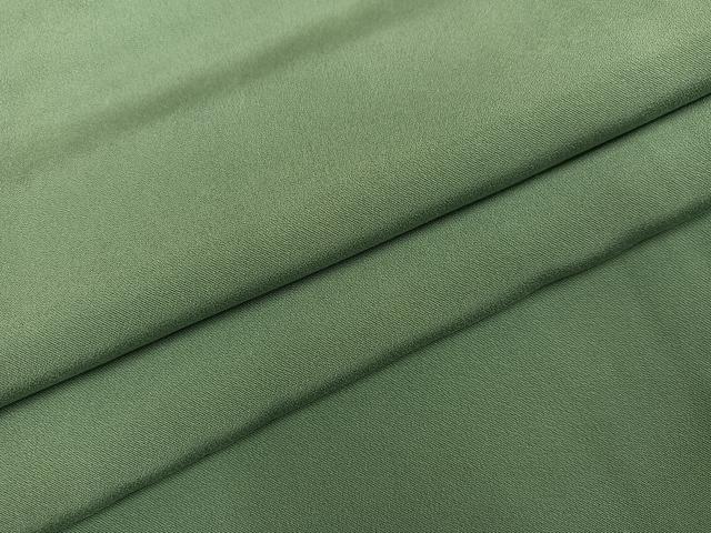 平和屋着物●上質な色無地 山葵色 正絹 逸品 AABM8773ph