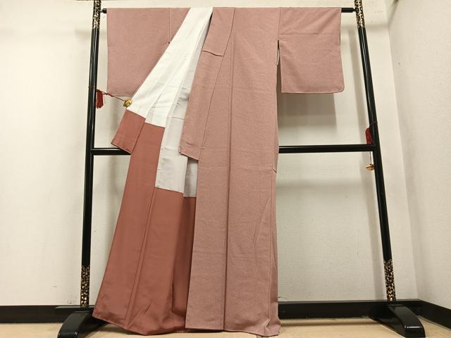 平和屋着物●江戸小紋 吉祥文 鶴 亀 正絹 逸品 AABM8774ph
