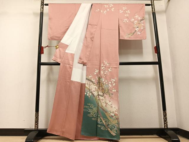 平和屋着物●訪問着 流水御所車花文 暈し染め 金彩 正絹 逸品 未使用 AABM8776ph