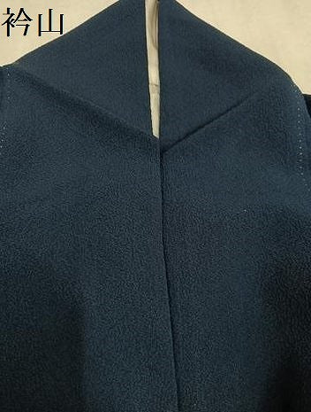 平和屋着物●上質な色無地 藍鉄色 正絹 逸品 AABM8788ph