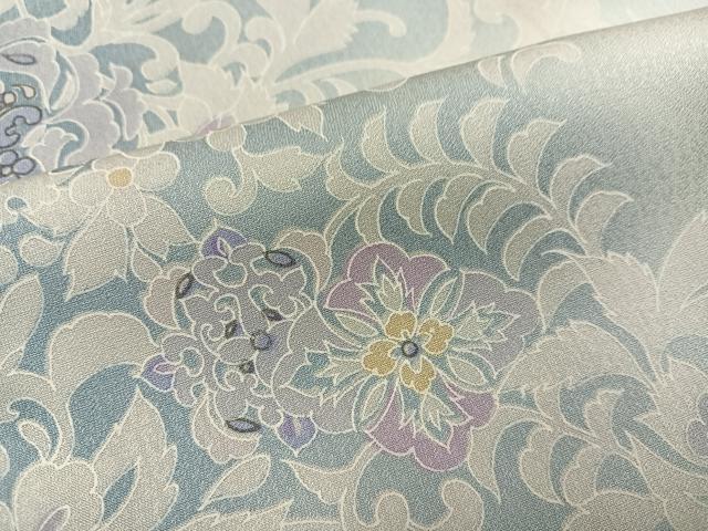 平和屋着物●上質な小紋 花唐草文 暈し染め 正絹 逸品 AABM8791ph