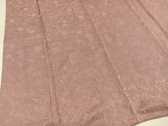 平和屋着物●上質な色無地 辻が花地紋 赤白橡色 正絹 逸品 未使用 AABM8794ph