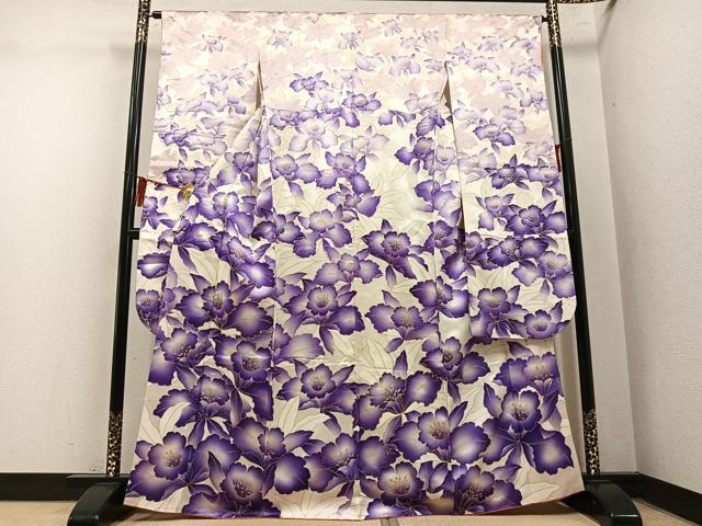 平和屋着物●豪華振袖 駒刺繍 花尽くし 金彩 正絹 逸品 AABM8798ph