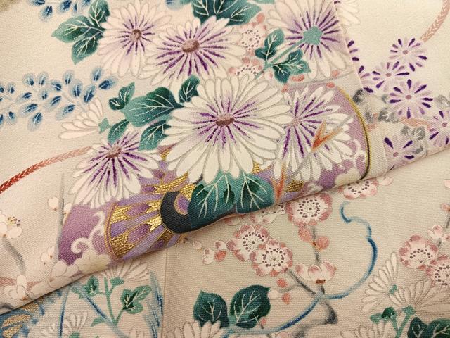 平和屋着物●豪華振袖 花車文 正絹 逸品 AABM8799ph