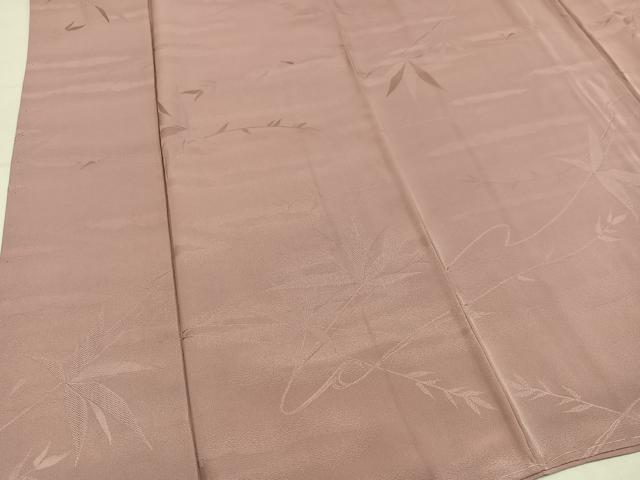 平和屋着物●上質な色無地 笹地紋 赤白橡色 正絹 逸品 未使用 AABM8802ph