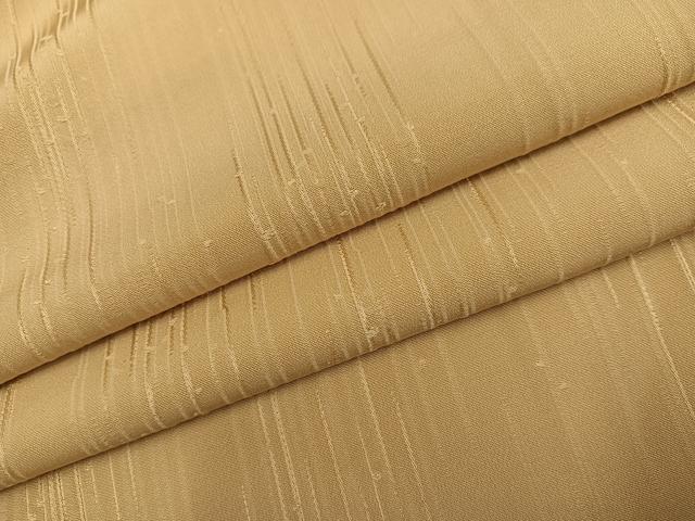 平和屋着物●上質な色無地 霞地紋 飴色 正絹 逸品 AABM8808ph