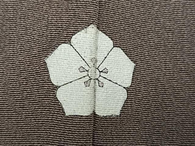 平和屋着物●上質な色無地 胡桃染色 正絹 逸品 AABM8811ph