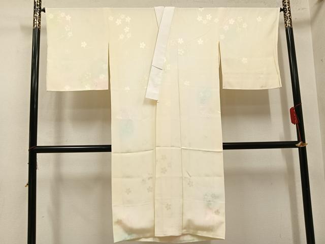 平和屋着物●長襦袢 袷 花地紋 暈し染め 正絹 逸品 AABM8836ph