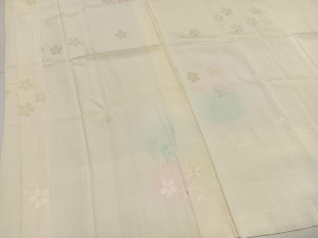 平和屋着物●長襦袢 袷 花地紋 暈し染め 正絹 逸品 AABM8836ph