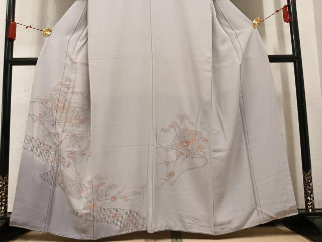 平和屋着物●中国三大刺繍 スワトウ刺繍 汕頭刺繍 総刺繍 訪問着 檜扇花文 暈し染め 正絹 逸品 AABM8840ph