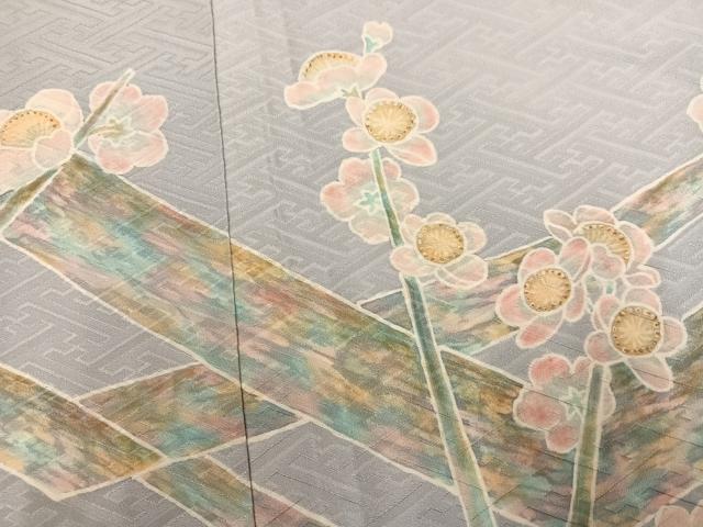 平和屋着物●訪問着 枝花文 正絹 逸品 AABM8845ph