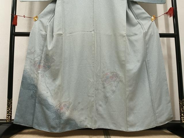 平和屋着物●中国三大刺繍 汕頭刺繍 スワトウ刺繍 総刺繍 訪問着 地紙花文 暈し染め 正絹 逸品 AABM8864ph