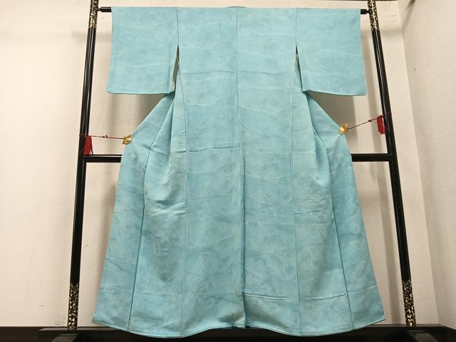 平和屋着物●上質な小紋 草花地紋 正絹 逸品 AABM8869ph