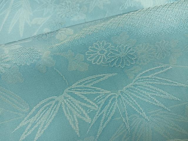 平和屋着物●上質な小紋 草花地紋 正絹 逸品 AABM8869ph