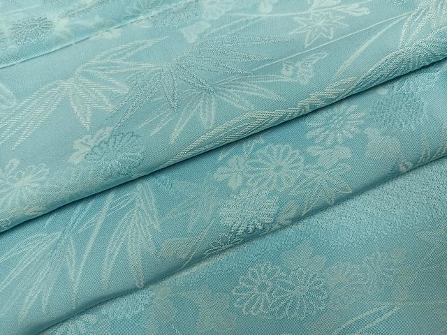 平和屋着物●上質な小紋 草花地紋 正絹 逸品 AABM8869ph
