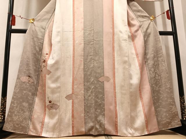 平和屋着物●訪問着 地紙花文 金彩 正絹 逸品 AABM8873ph