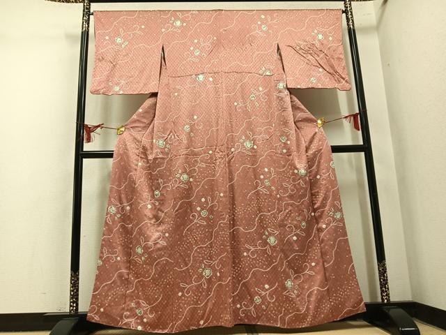 平和屋着物●上質な小紋 辻が花 絞り 正絹 逸品 AABM8880ph
