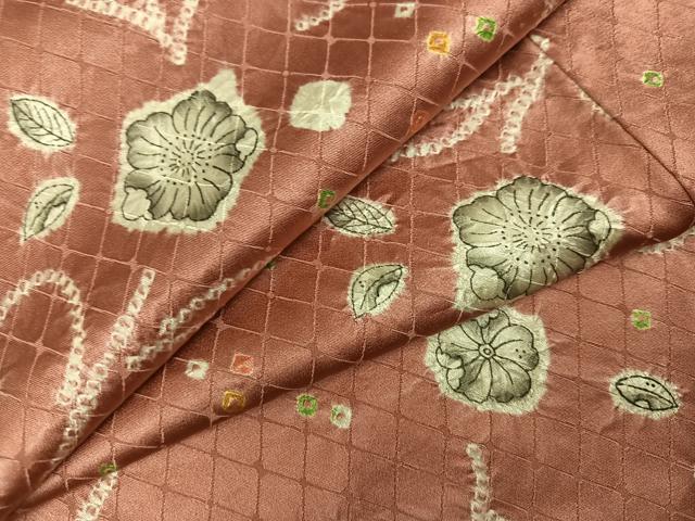 平和屋着物●上質な小紋 辻が花 絞り 正絹 逸品 AABM8880ph