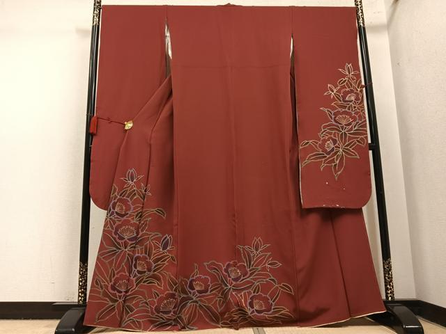 平和屋着物●豪華振袖 草花文 金彩 正絹 逸品 AABM8892ph