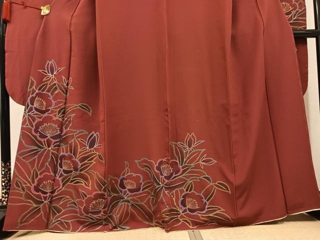 平和屋着物●豪華振袖 草花文 金彩 正絹 逸品 AABM8892ph