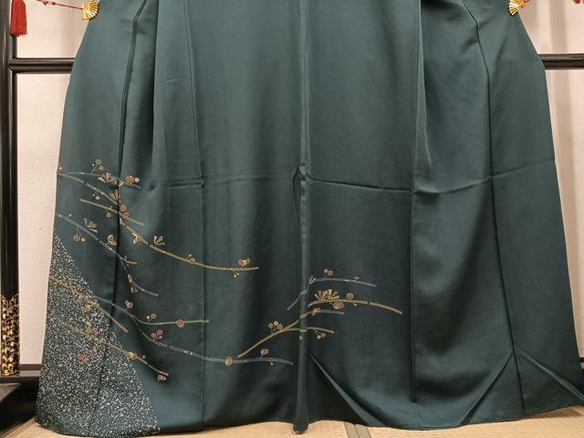 平和屋着物●訪問着 枝葉文 金彩 正絹 逸品 AABM8900ph