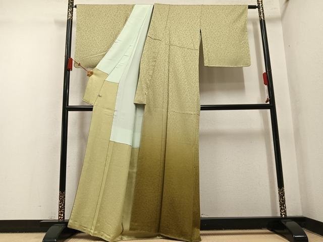 平和屋着物●本草木染作家 圓啓 色留袖 霞地紋 暈し染め さが美扱い 反端付き 正絹 逸品 AABM8905ph