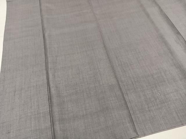 平和屋着物●本場結城紬 重要無形文化財 色無地 薄墨色 正絹 逸品 AABM8913ph