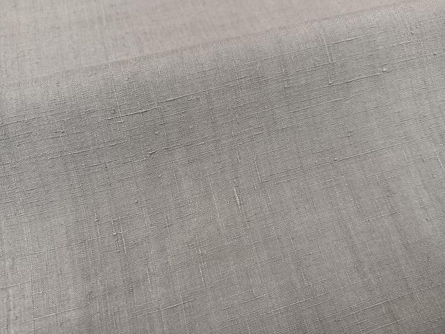平和屋着物●本場結城紬 重要無形文化財 色無地 薄墨色 正絹 逸品 AABM8913ph
