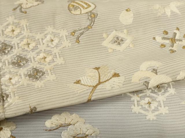 平和屋着物*夏物 訪問着 絽 総刺繍 宝尽くし 暈し染め 正絹 逸品 AABM9025jd