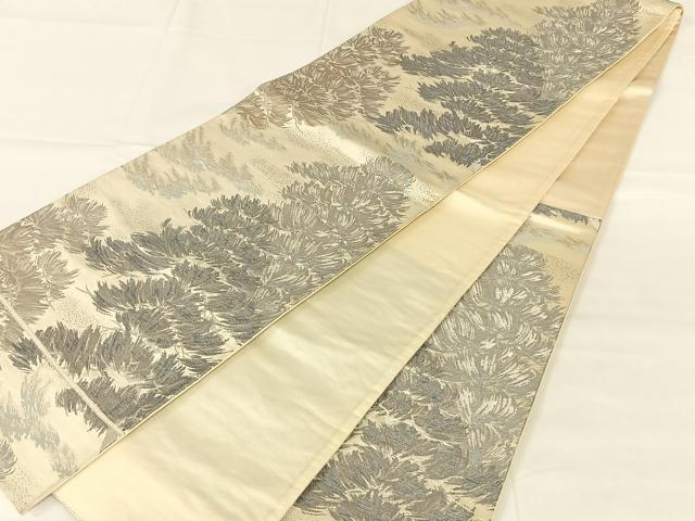 平和屋着物◎六通柄袋帯 唐織 松文 金銀糸 正絹 逸品 AABM9149dk