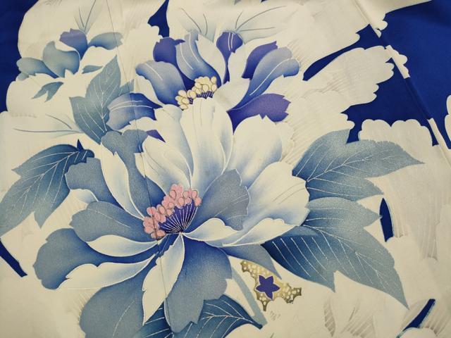 平和屋着物■豪華振袖 駒刺繍 草花文 銀彩 正絹 逸品 AABM9339st