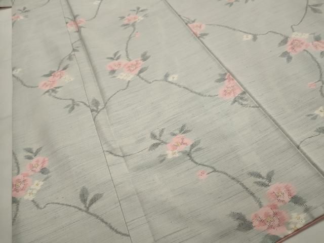 平和屋着物■上質な紬 枝花文 正絹 逸品 AABM9438st