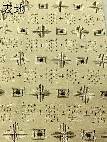 平和屋着物▽上質な紬 単衣 幾何学文様 正絹 逸品 AABM9530jh