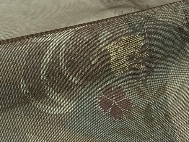 平和屋着物▽訪問着 無双 紗袷 紗×紗 草花文 金銀彩 装道 正絹 逸品 AABM9630jh