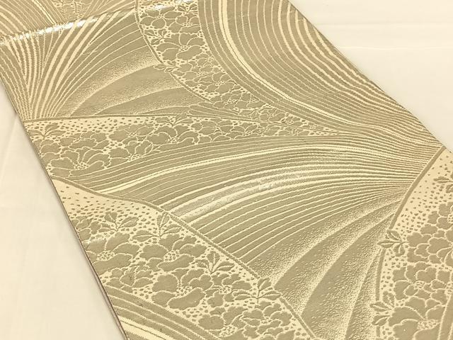 平和屋着物◎両面六通柄袋帯 唐織 花車文 金銀糸 正絹 逸品 AABM9768dk