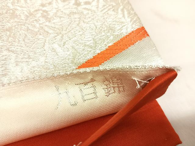 平和屋着物◎六通柄袋帯 唐織 寿鶴飛翔文 九百錦 金銀糸 正絹 逸品 AABM9858yx