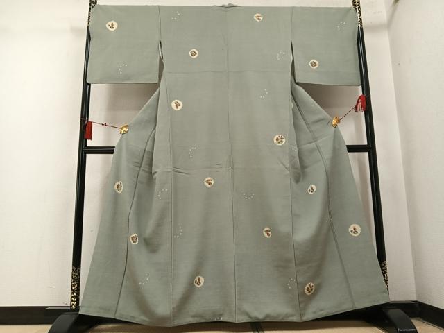 平和屋着物●上質な小紋 絞り 成り物 正絹 逸品 AABN0440ph