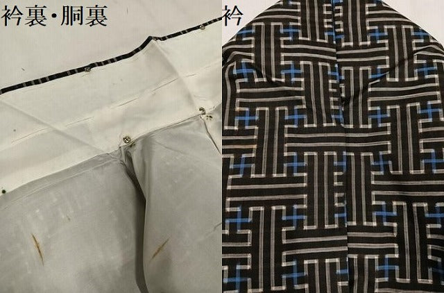 平和屋着物●本場大島紬 龍郷絣 秋名バラ 正絹 逸品 AABN0445ph